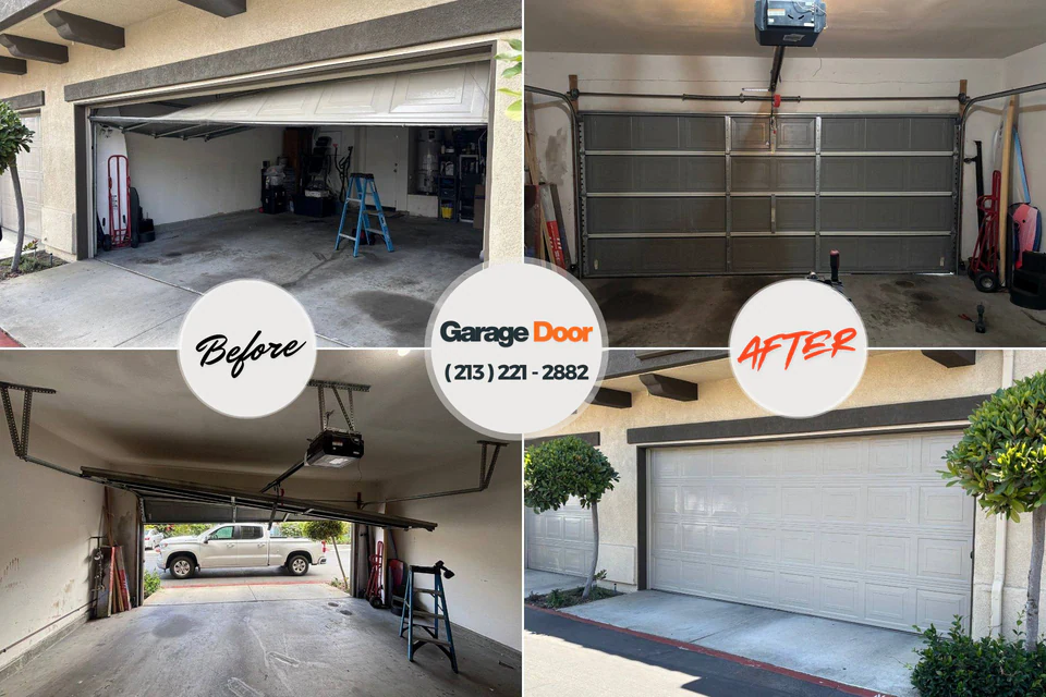 Before and after: garage door repair 38220